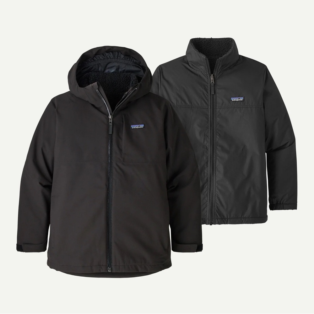 Patagonia Kids 4-in-1 Black Puffer Jacket Size L/12